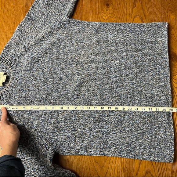 Thick J Crew heavy cotton rag knit Men's Blue Sweater - Picture 7 of 8